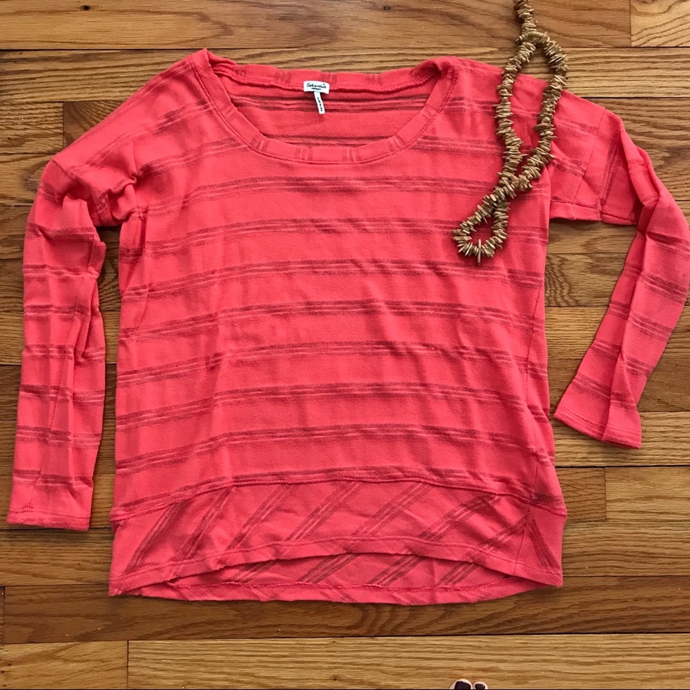Splendid burnout stripe sweater